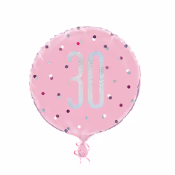 Unique Party Glitz Prismatic Age Foil Balloon - 13, Pink