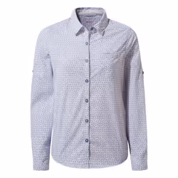 Craghoppers Womens/Ladies NosiLife Gisele Long Sleeved Shirt - 8 UK, Paradise Blue Print