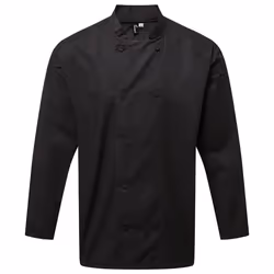 Premier Unisex Adults Chefs Coolchecker Long Sleeve Jacket - XS, Black