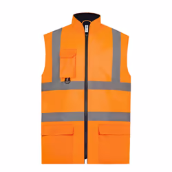 Yoko Adults Unisex Hi-Vis Padded Bodywarmer - XL, Orange