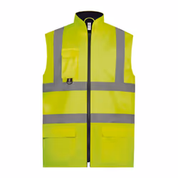 Yoko Adults Unisex Hi-Vis Padded Bodywarmer - XL, Yellow