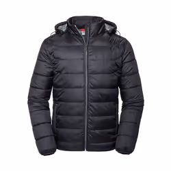 Russell Adults Unisex Hooded Nano Jacket - S, Black