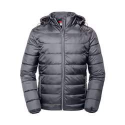 Russell Adults Unisex Hooded Nano Jacket - XL, Iron Grey