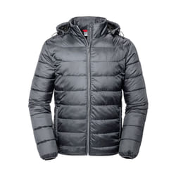 Russell Adults Unisex Hooded Nano Jacket - XL, Iron Grey