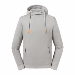 Russell Adults Unisex Pure Organic High Collar Hooded Sweatshirt - XS, Stone