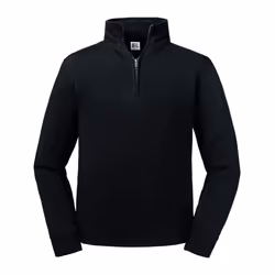 Russell Mens Authentic Quarter Zip Sweatshirt - XXL, Black