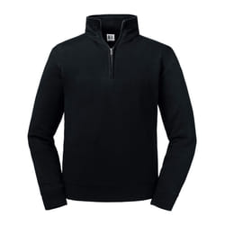 Russell Mens Authentic Quarter Zip Sweatshirt - XXL, Black
