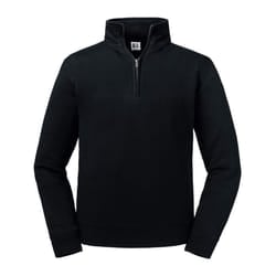 Russell Mens Authentic Quarter Zip Sweatshirt - M, Black