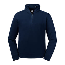 Russell Mens Authentic Quarter Zip Sweatshirt - 3XL, French Navy