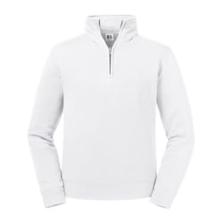 Russell Mens Authentic Quarter Zip Sweatshirt - L, White