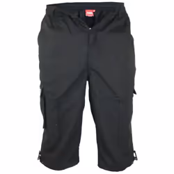 Duke Mens Mason Kingsize Cargo Capri Shorts - 8XL, Black