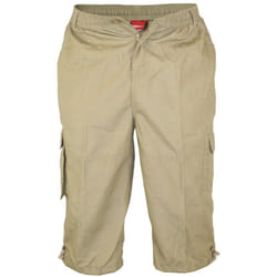 Duke Mens Mason Kingsize Cargo Capri Shorts - 3XL, Sand