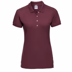 Russell Womens/Ladies Stretch Short Sleeve Polo Shirt - 2XL, Burgundy