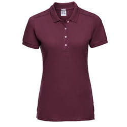 Russell Womens/Ladies Stretch Short Sleeve Polo Shirt - 2XL, Burgundy