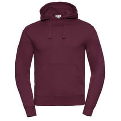 Russell Mens Authentic Hooded Sweatshirt / Hoodie - 2XL, Burgundy