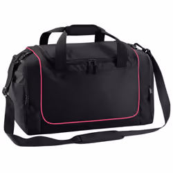 Quadra Teamwear Locker Duffle Bag (30 Litres) - One Size, Black/Fuchia