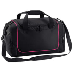 Quadra Teamwear Locker Duffle Bag (30 Litres) - One Size, Black/Fuchia