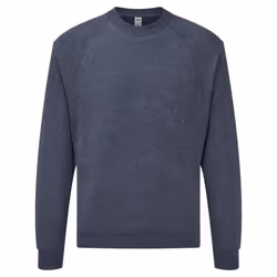 Fruit Of The Loom Mens Raglan Sleeve BelcoroÂ® Sweatshirt - XL, Heather Navy
