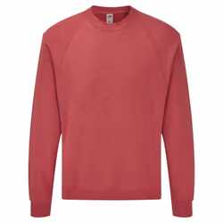 Fruit Of The Loom Mens Raglan Sleeve BelcoroÂ® Sweatshirt - S, Heather Red
