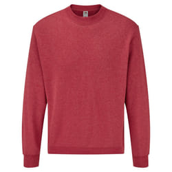 Fruit Of The Loom Mens Set-In BelcoroÂ® Yarn Sweatshirt - 2XL, Heather Red