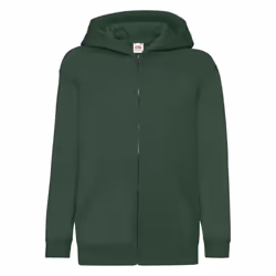 Fruit Of The Loom Childrens/Kids Unisex Hooded Sweatshirt Jacket - 7-8, Bottle Green
