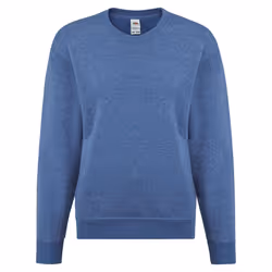 Fruit Of The Loom Childrens Unisex Set In Sleeve Sweatshirt - 12-13, Heather Royal