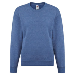 Fruit Of The Loom Childrens Unisex Set In Sleeve Sweatshirt - 12-13, Heather Royal
