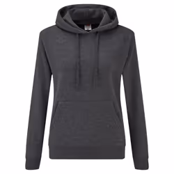 Fruit Of The Loom Ladies Lady Fit Hooded Sweatshirt / Hoodie - XS, Dark Heather