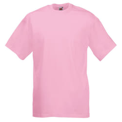 Fruit Of The Loom Mens Valueweight Short Sleeve T-Shirt - 3XL, Light Pink