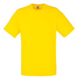 Fruit Of The Loom Mens Valueweight Short Sleeve T-Shirt - 3XL, Yellow