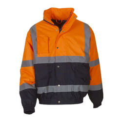 Yoko Hi-Vis Two Tone Bomber Jacket - XL, Orange/Navy