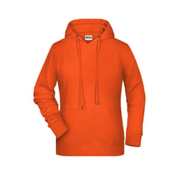James and Nicholson Womens/Ladies Raglan Sleeved Hoodie - S, Orange