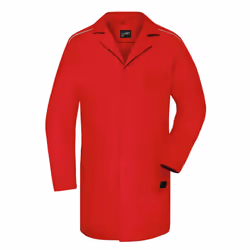 James and Nicholson Adults Unisex Work Coat - 3XL, Red
