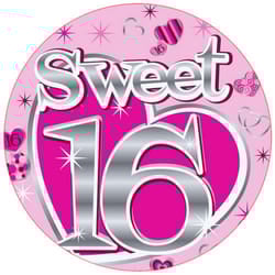 Kaleidoscope Party Sweet 16 Jumbo Badge