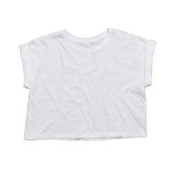 Mantis Womens/Ladies Organic Cropped T-Shirt - XS, White