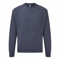 Fruit Of The Loom Adults Unisex Classic Raglan Sweatshirt - S, Heather Navy