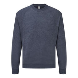 Fruit Of The Loom Adults Unisex Classic Raglan Sweatshirt - S, Heather Navy