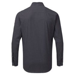 Premier Mens Maxton Check Long Sleeve Shirt - M, Silver/White