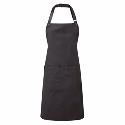 Premier Adults Unisex Annex Bib Apron - One Size, Black