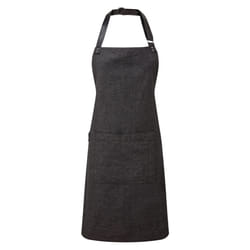 Premier Adults Unisex Annex Bib Apron - One Size, Black