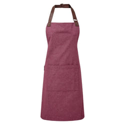 Premier Adults Unisex Annex Bib Apron - One Size, Burgundy