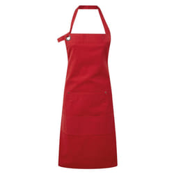 Premier Calibre Heavy Canvas Pocket Apron - One Size, Red