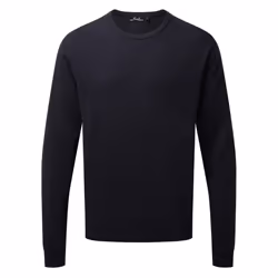 Premier Adults Unisex Cotton Rich Crew Neck Sweater - XS, Navy
