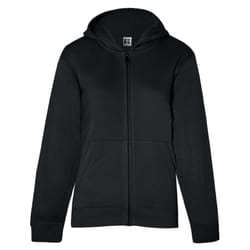 Russell Kids/Childrens Authentic Zip Hooded Sweatshirt - 9-10 Years, Black