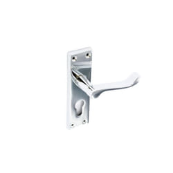 Securit Chrome Scroll Euro Lock Handles (1 Pair)