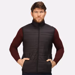 Regatta Professional Mens Firedown Insulated Bodywarmer - 3XL, Black/Black