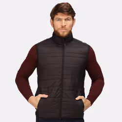 Regatta Professional Mens Firedown Insulated Bodywarmer - XL, Black/Black