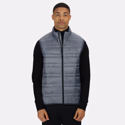 Regatta Professional Mens Firedown Insulated Bodywarmer - 3XL, Seal Grey/Black