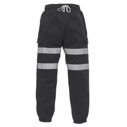 Yoko Adults Unisex Hi Vis Jogging Pants - S, Black