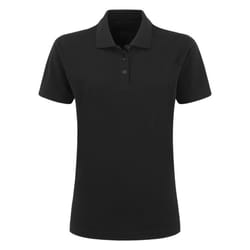 Ultimate Womens/Ladies Pique Polo - 12 UK, Black